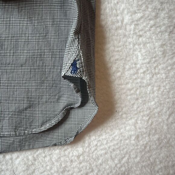 Polo By Ralph Lauren Estate Custom Fit 17.5 44 Plaid Black White Prince Of Wales - Picture 11 of 11